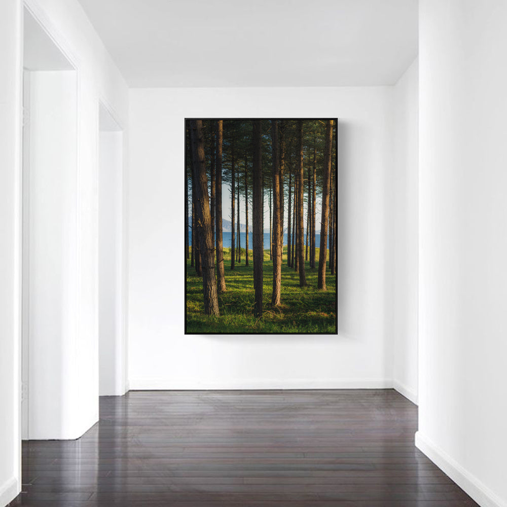 Peinture Paysage Moderne – Forêt d’Été sur Toile
