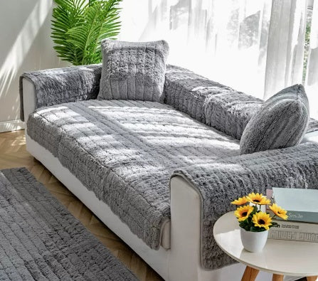 Coussin de Canapé en Peluche – Épais, Chaud et Antidérapant